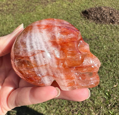 Unique Fire Quartz Skull #3