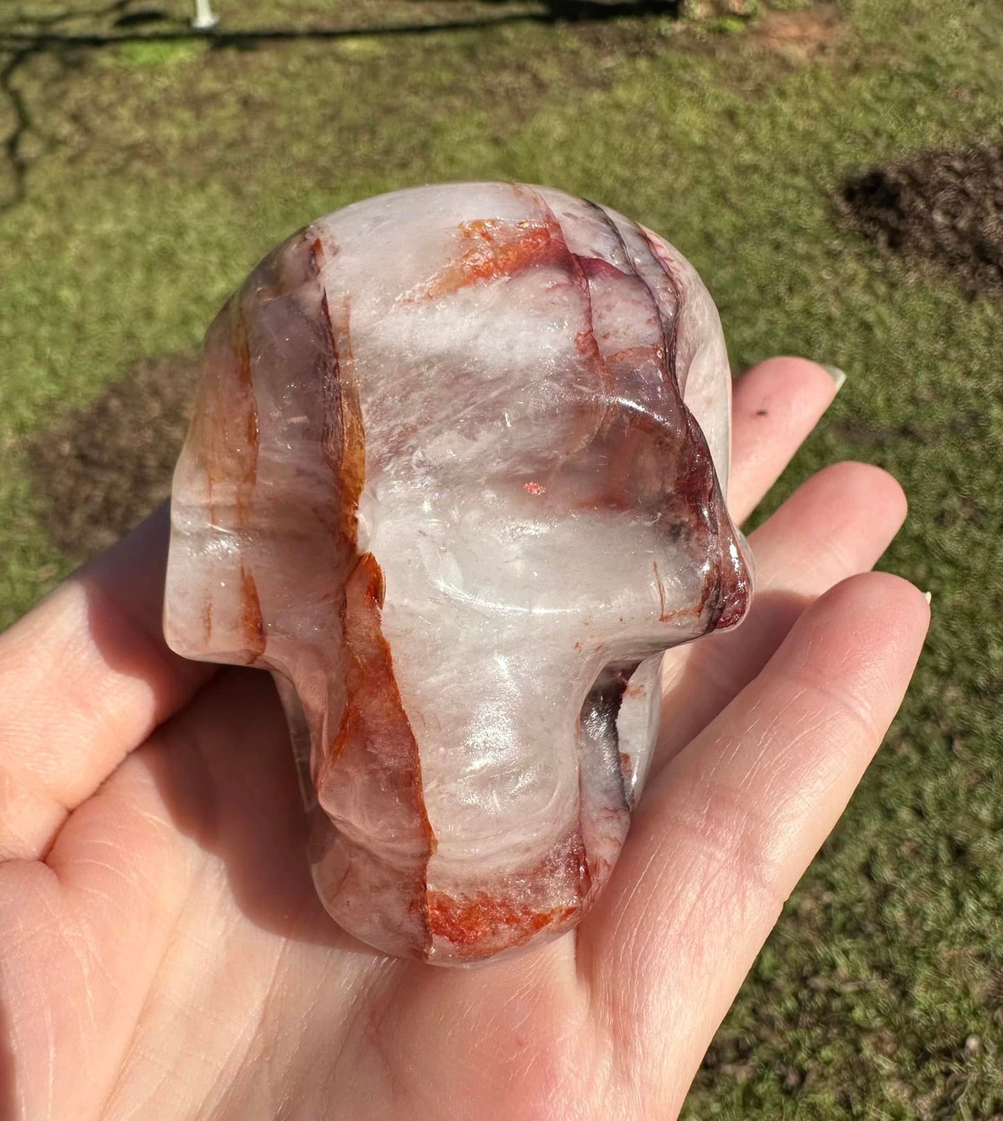 Unique Fire Quartz Skull #2