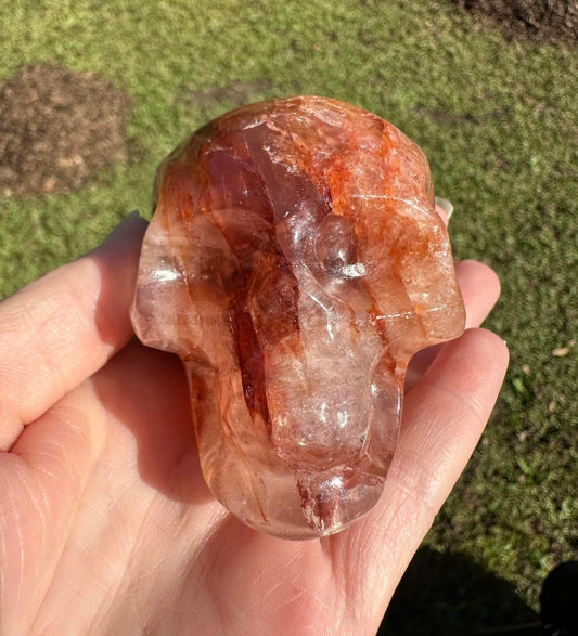 Unique Fire Quartz Skull #5