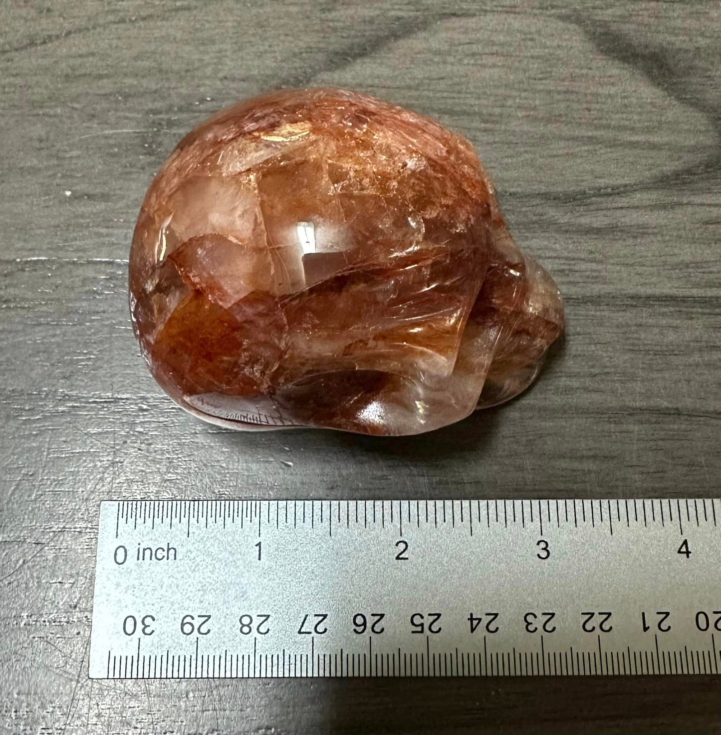 Unique Fire Quartz Skull #5