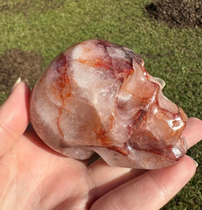 Unique Fire Quartz Skull #6