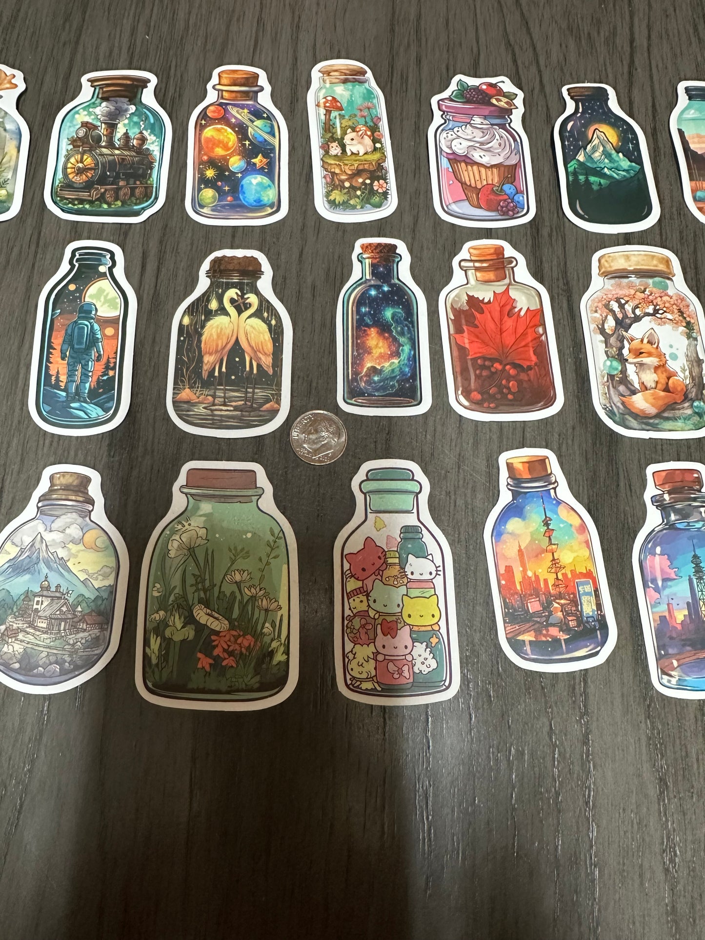 Curiosity Bottle Stickers Set of 50