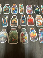 Curiosity Bottle Stickers Set of 50