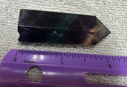 Dark Rainbow Fluorite Obelisk Tower #4