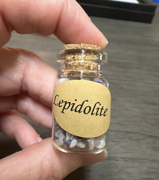 Lepidolite Chips In Bottle