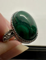 Natural Malachite Rings