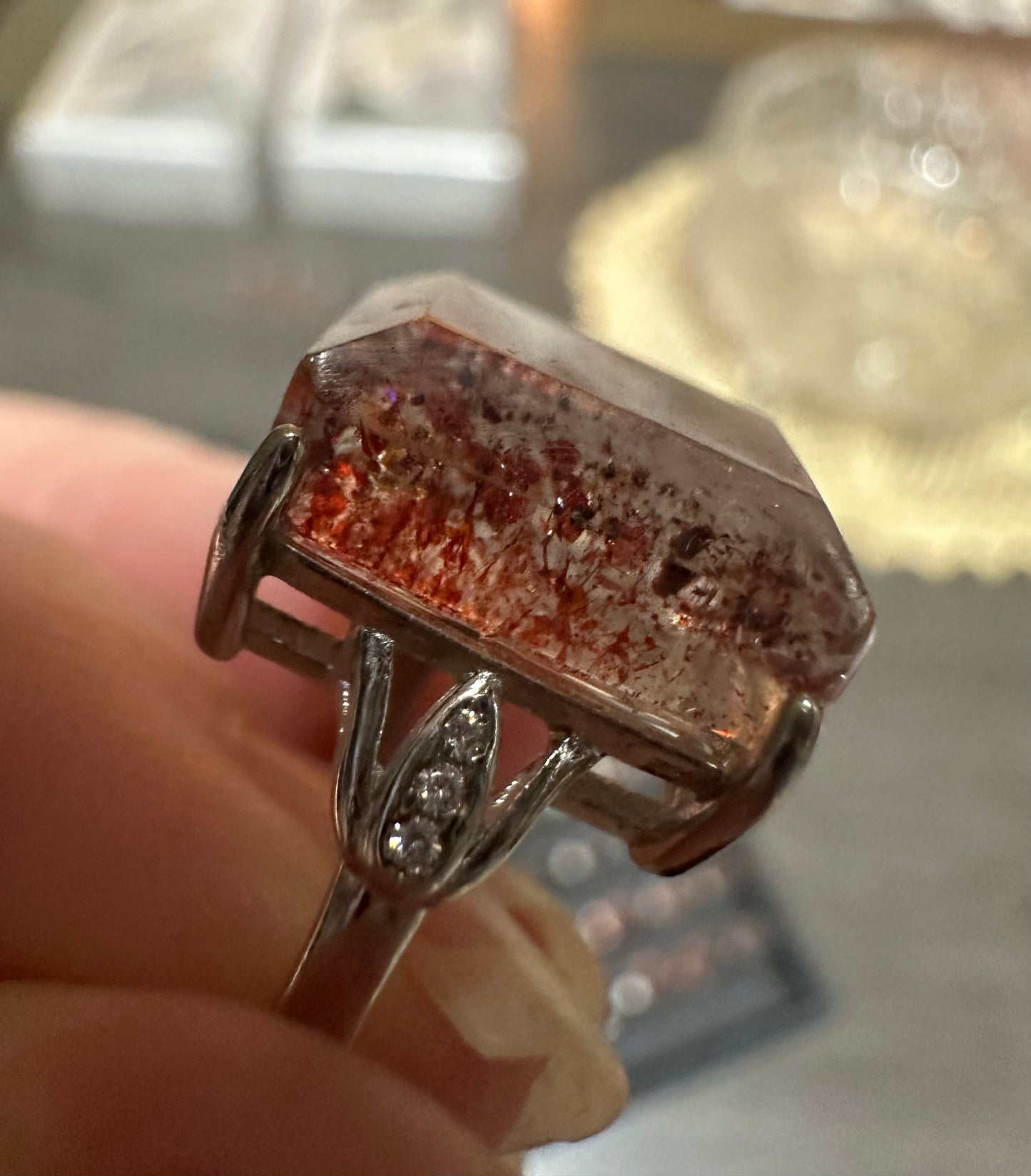 Sterling 925 Super 7 Strawberry Quartz Ring #4