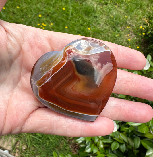 Carnelian Heart Palm Stone #10