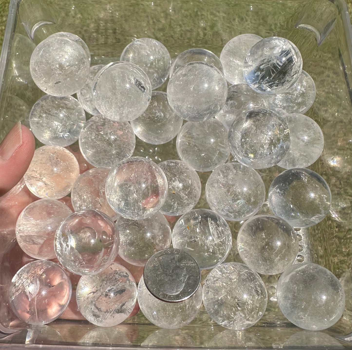 Natural Clear Quartz Spheres