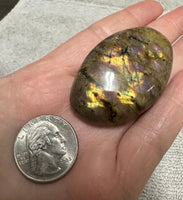 Fiery Labradorite Palmstone #1