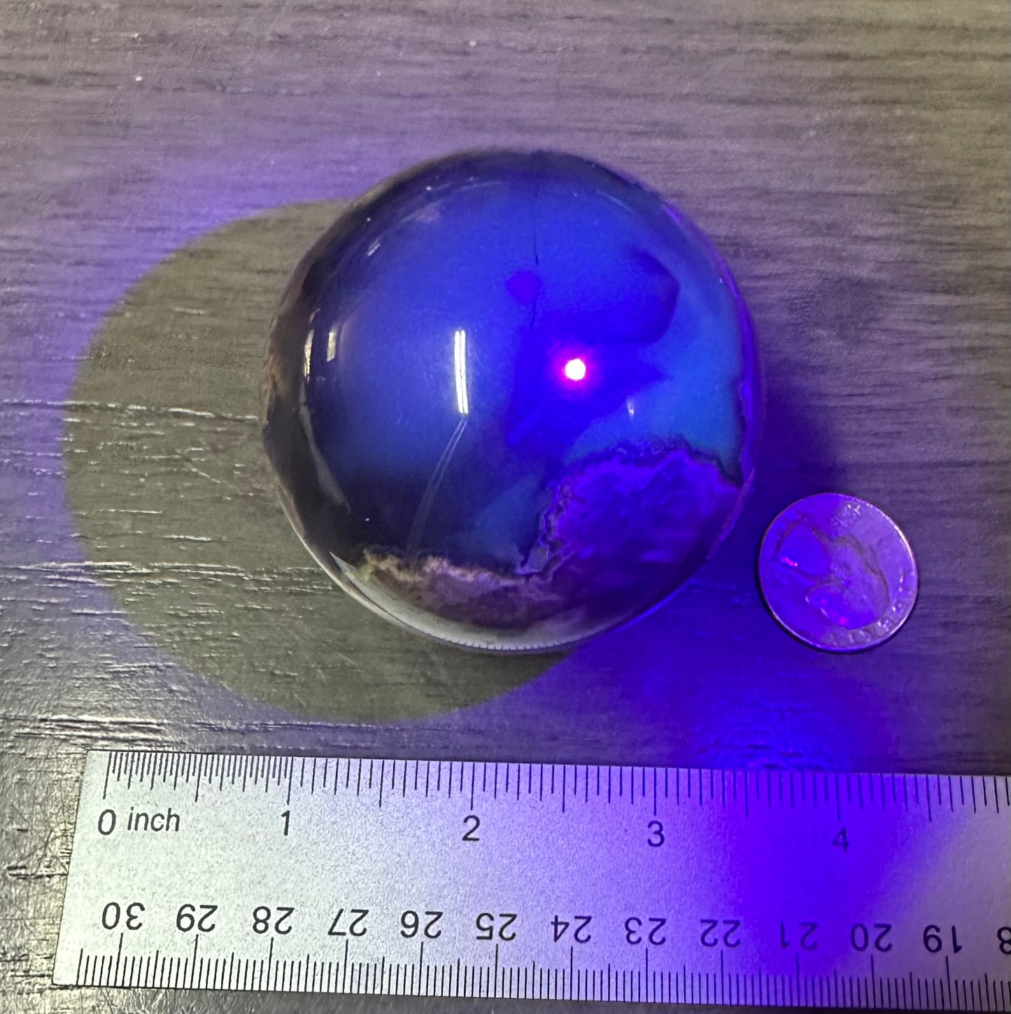 Volcano Agate Sphere UV Reactive #7