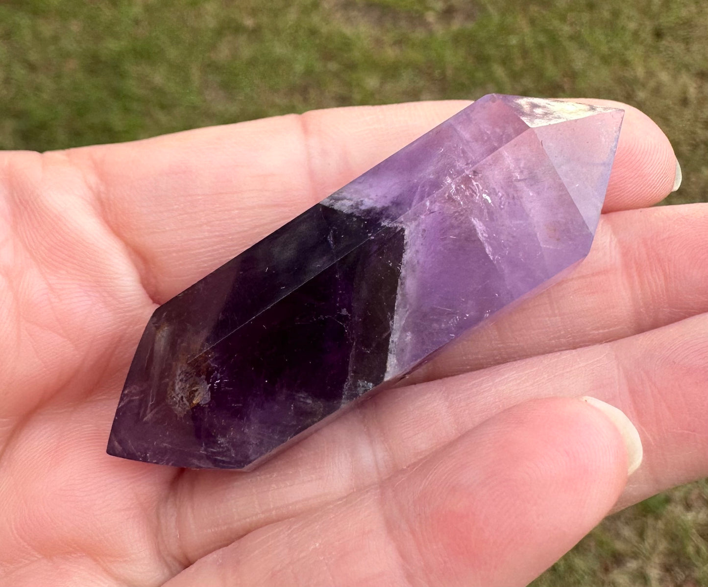 Double Terminated Phantom Amethyst Scepter Wand #22