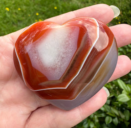 Carnelian Heart Palm Stone #11