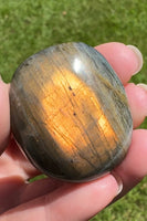 Sunset Orange Labradorite Palmstone #4