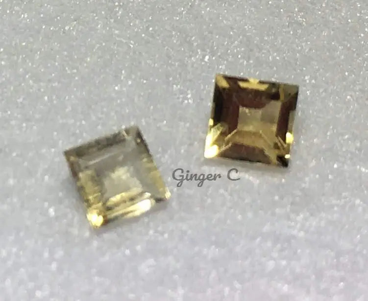 Citrine 4mm Princess Cut