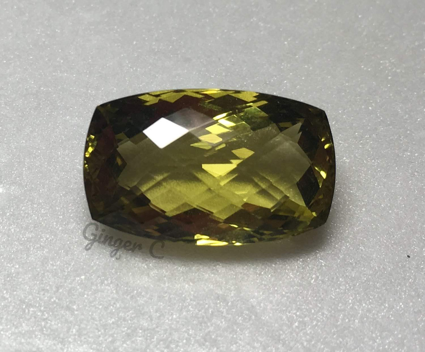 Checker Prasiolite 29x15mm Long Cushion Cut 30.05ct