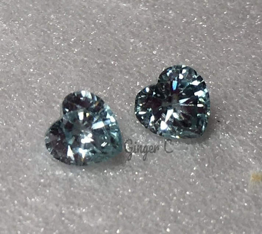 Blue Zircon 5mm Heartshape