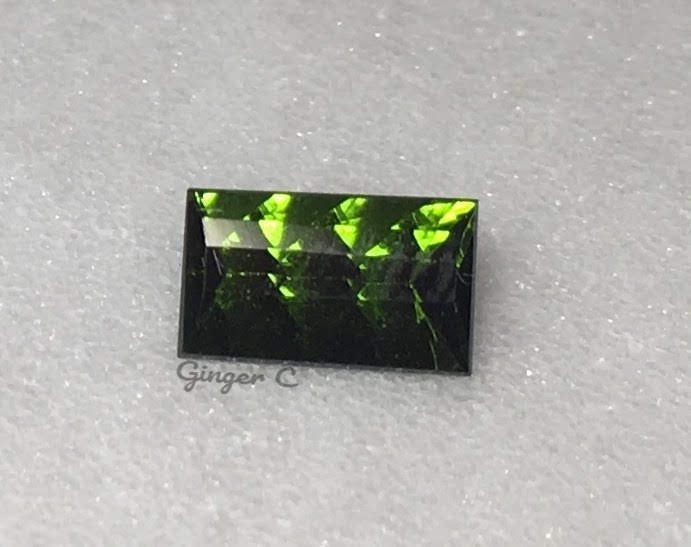 Green Tourmaline 7x4mm Laser Cut Green Tourmaline .75ct