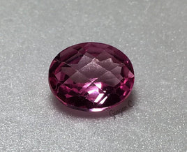 Pink Topaz 12x10mm Oval Checker Top 6.15ct