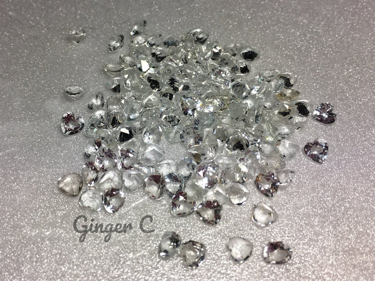 White Topaz 5mm Heart