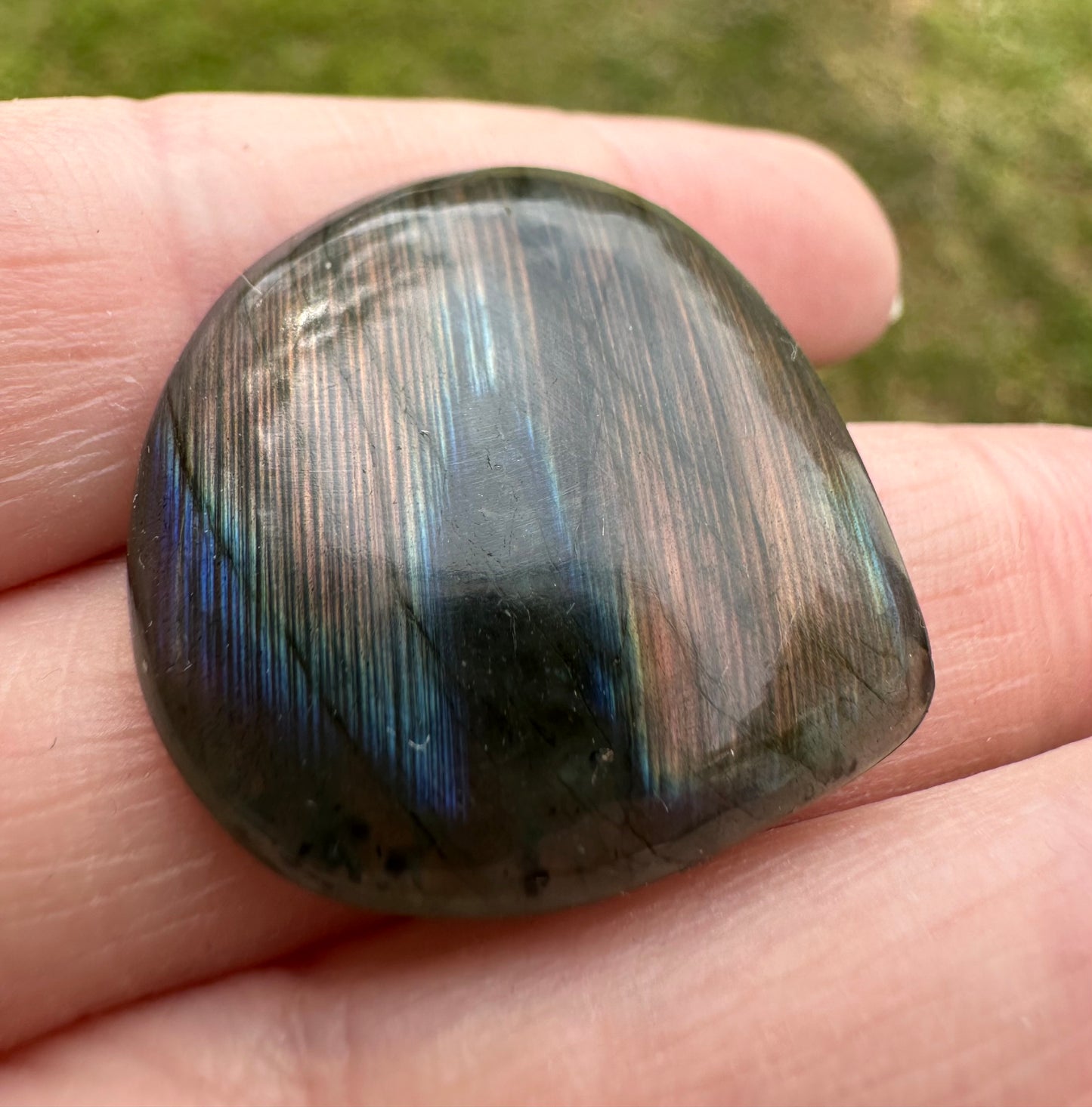 Chunky Pearshape Labradorite Cabochon 43a