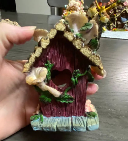 Hummingbird & Birdhouse Figurine