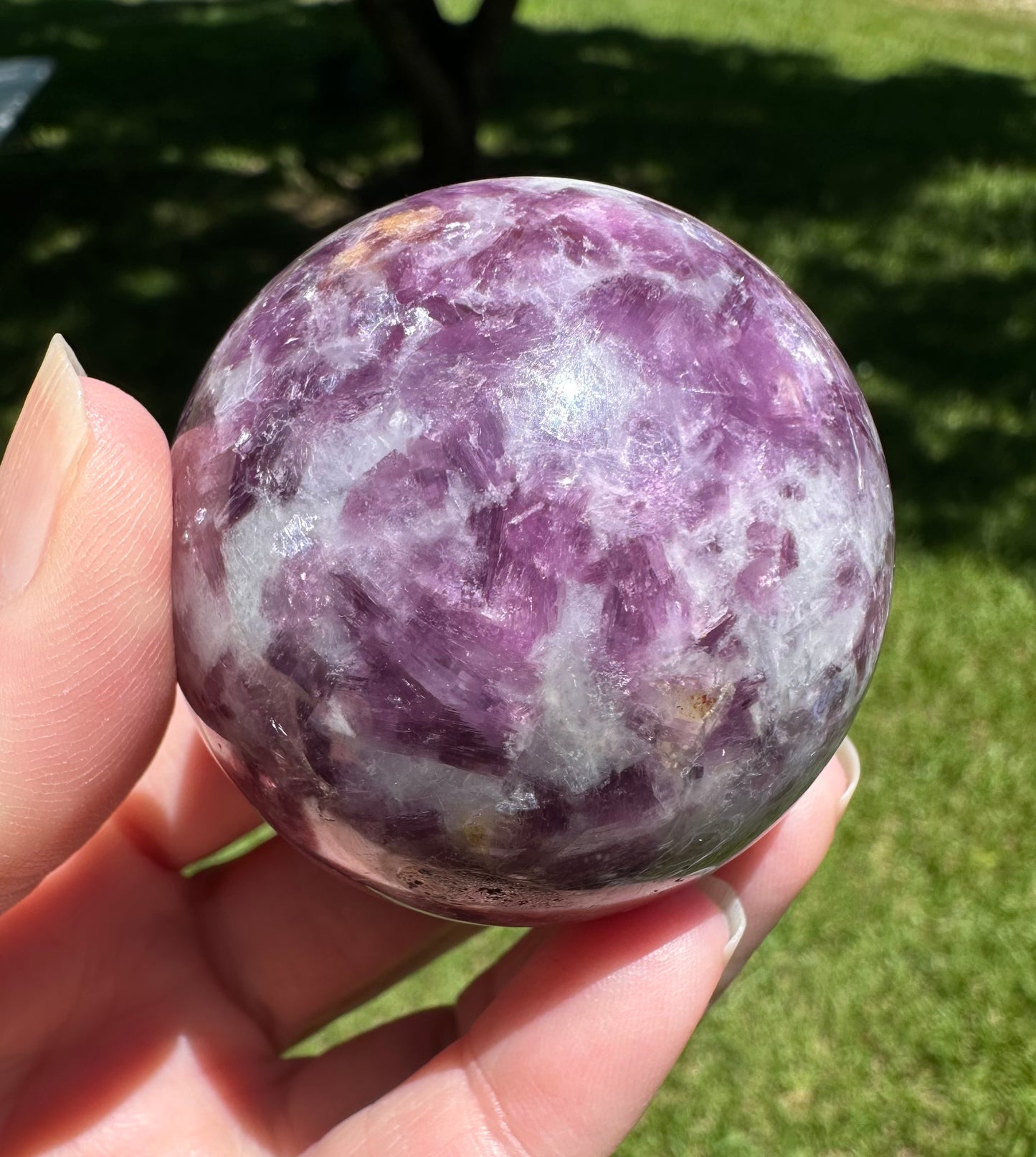 Spark Lepidolite Sphere #5