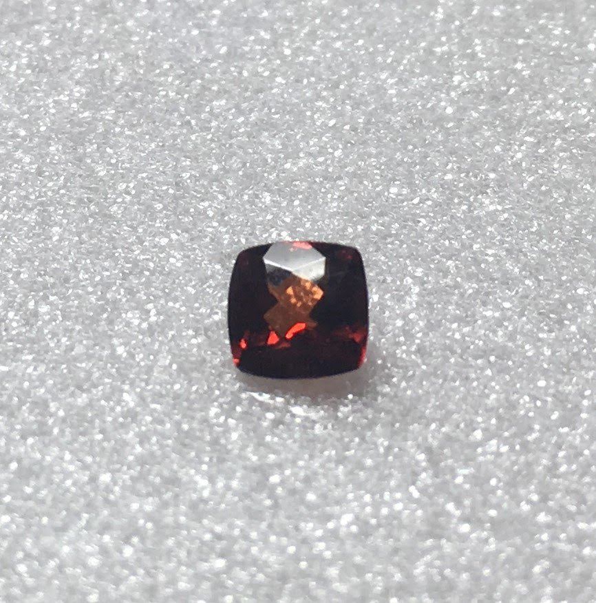 Mozambique Garnet 5mm Checker Cushion Cut