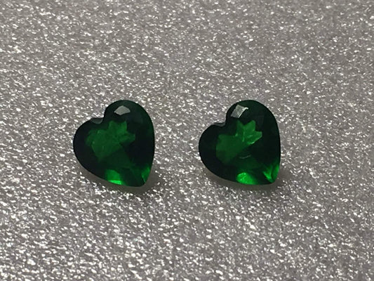 Manmade Emerald 6mm Heart