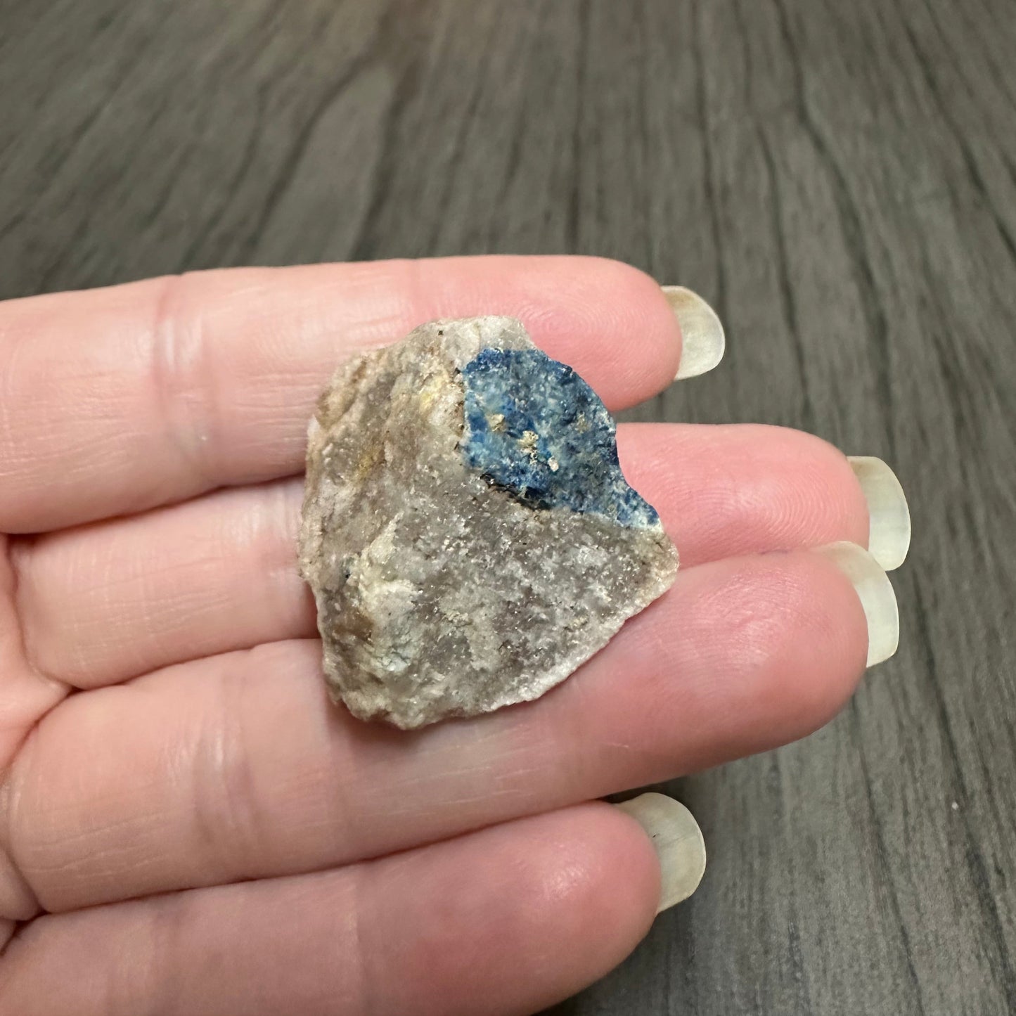 Lazulite Specimen from Graves Mountain Ga in Case