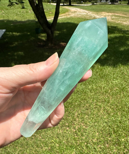 Neon Green Fluorite Scepter #5