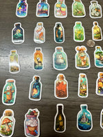 Curiosity Bottle Stickers Set of 50