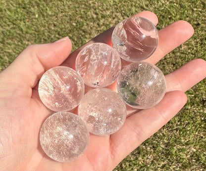 Natural Clear Quartz Spheres