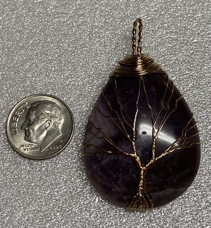 Wire-Wrapped Amethyst Pendant