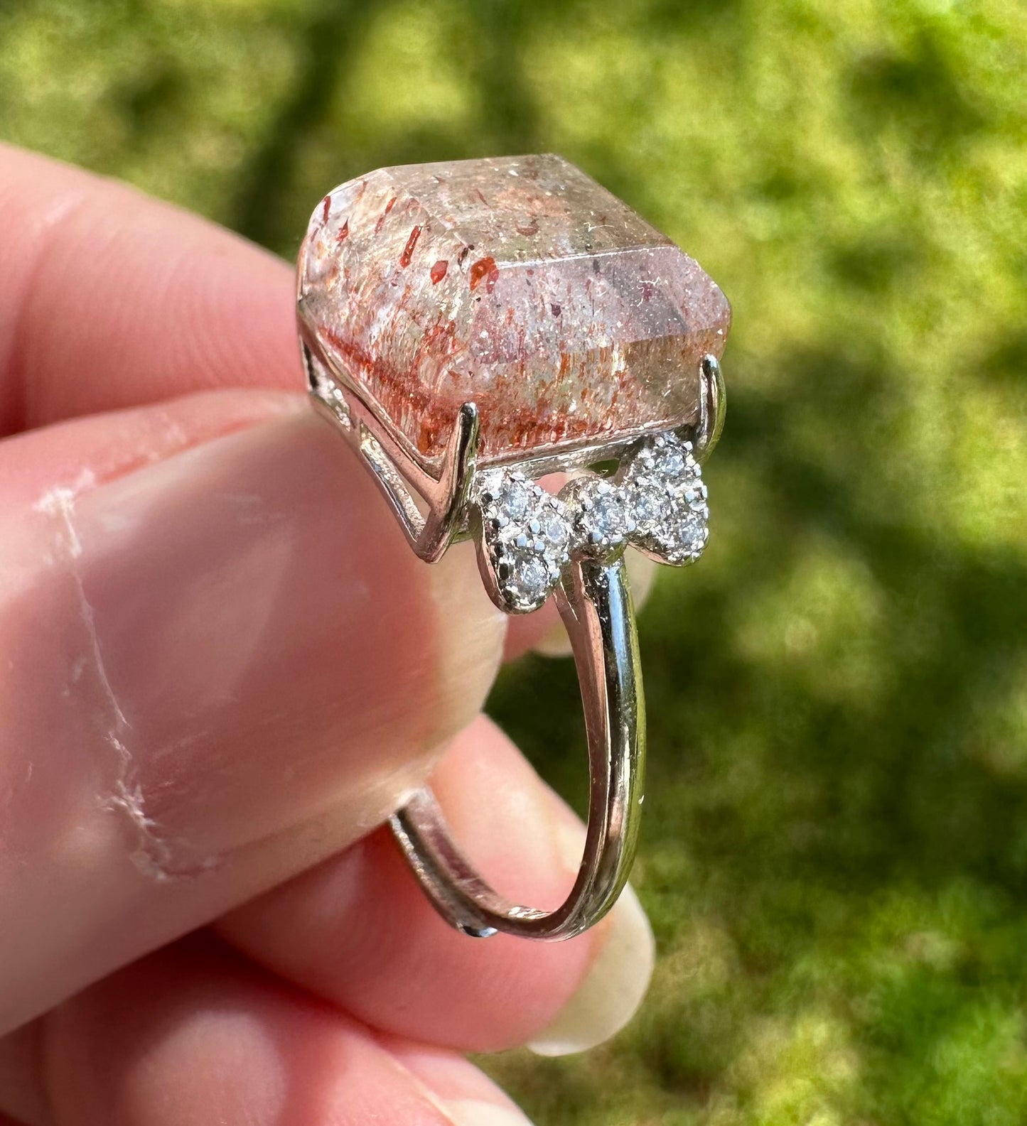 Sterling 925 Super 7 Strawberry Quartz Ring #53