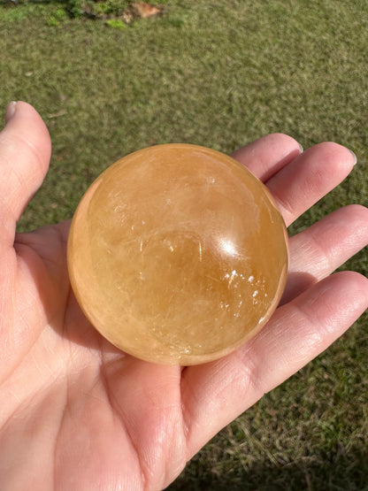 Honey Calcite Sphere #5