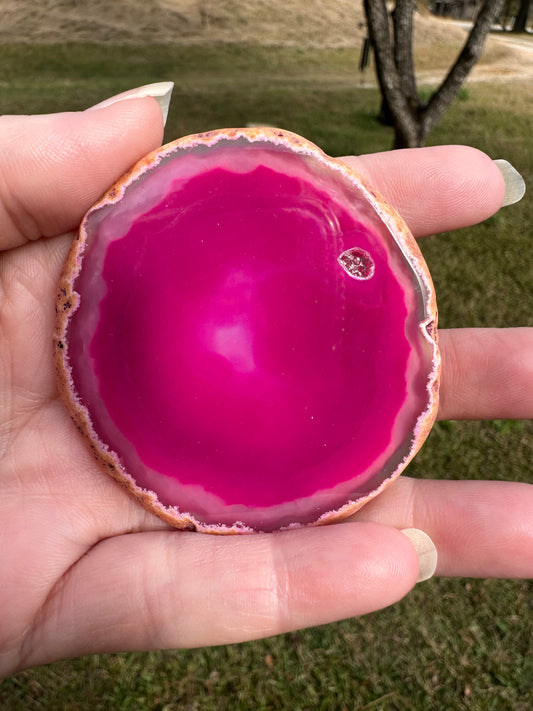 Pink Agate Slice #15