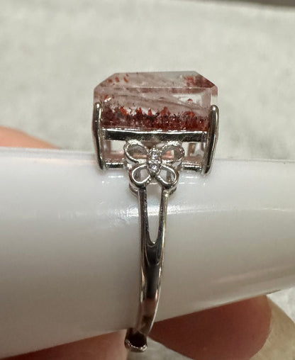 Sterling 925 Super 7 Strawberry Quartz Ring #32