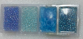 Blue Seed/Tube Beads