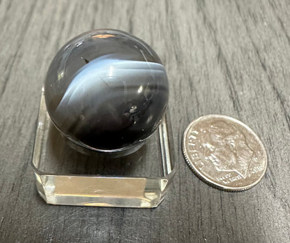 Black And White Agate Sphere