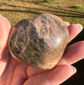 Black Moonstone Heart