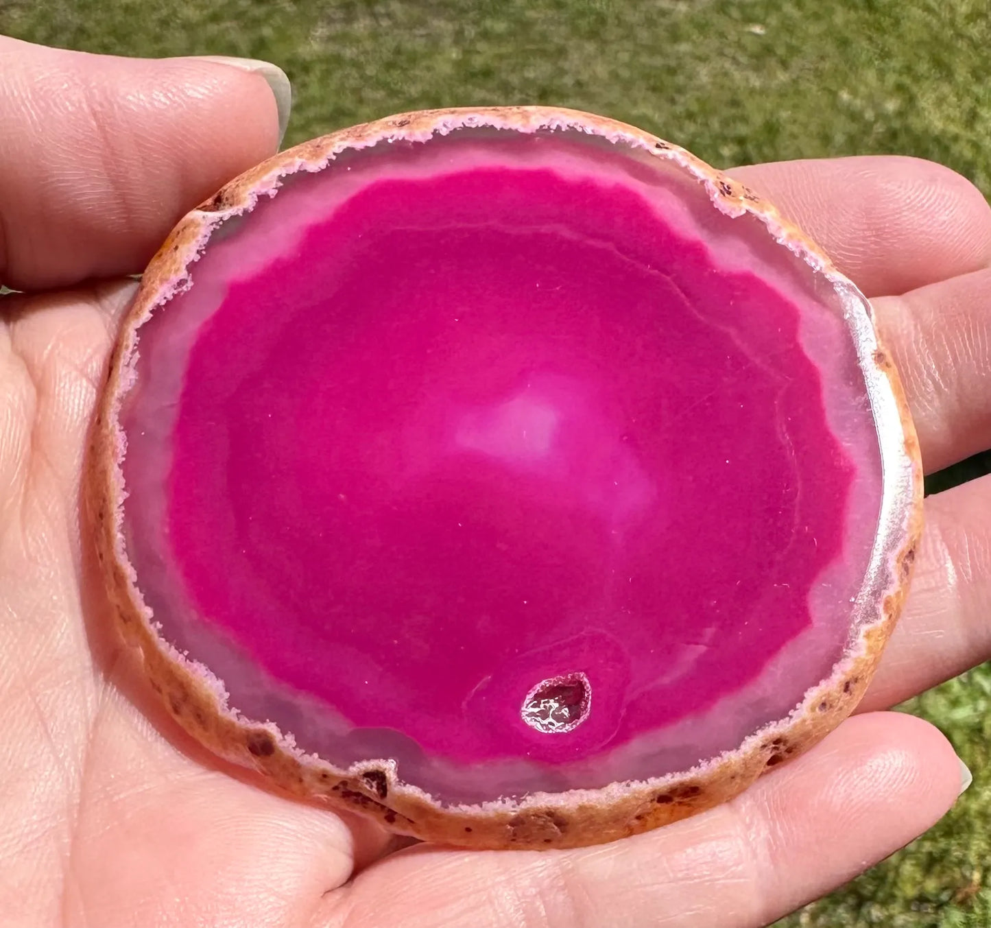 Pink Agate Slice #15