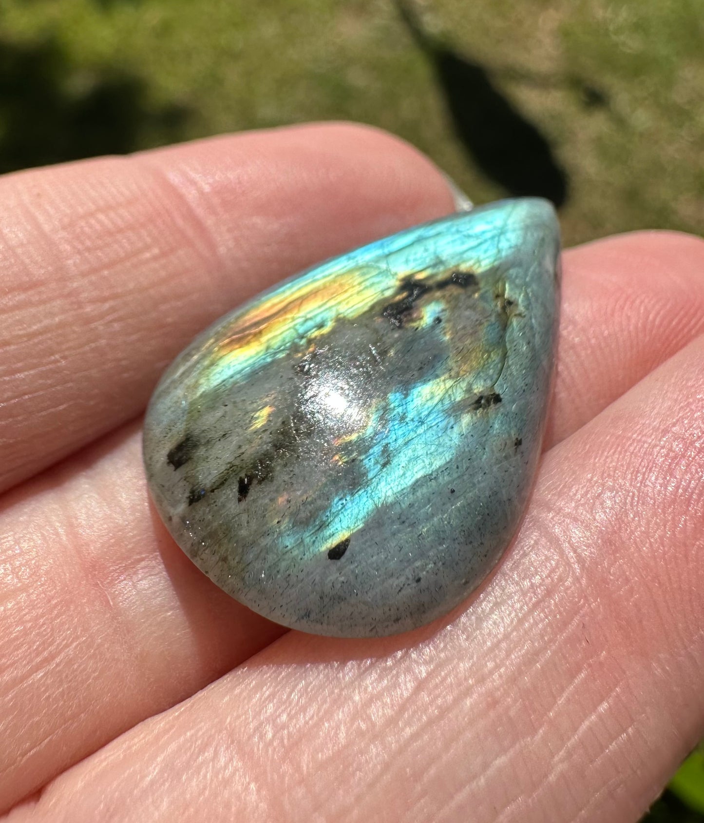 Pearshape Labradorite Cabochon 61a