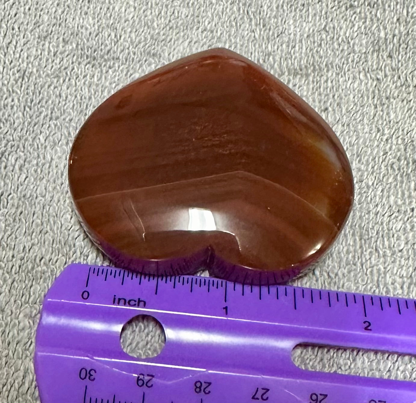 Carnelian Heart Palm Stone #3