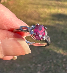 Natural Purple Garnet Rings