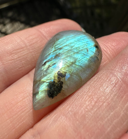 Pearshape Labradorite Cabochon 60a