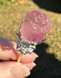 Fluorite Rose Silvertone Metal Hairpin/Scepter #7