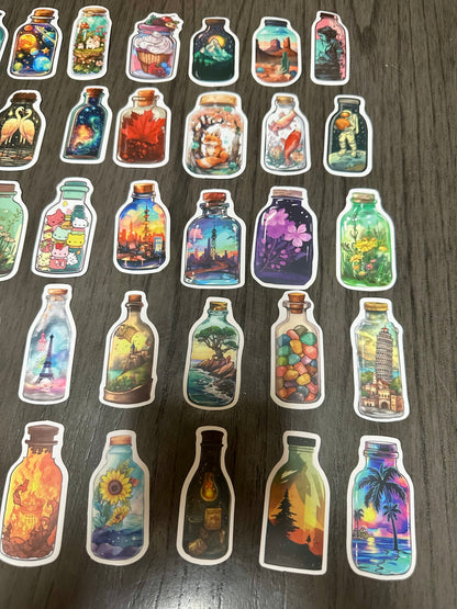 Curiosity Bottle Stickers Set of 50