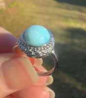 Natural Larimar Rings