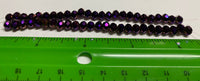 Purple Glass Iris Rondelle Bead Strand